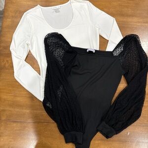 VENUS White and Black Bodysuit bundle